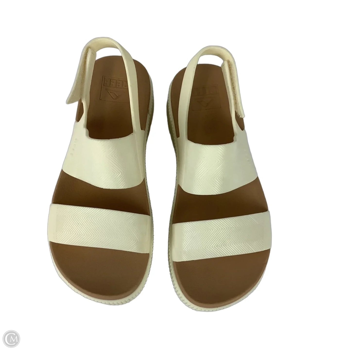 Sandals Heels Platform By Reef In Beige, Size: 5