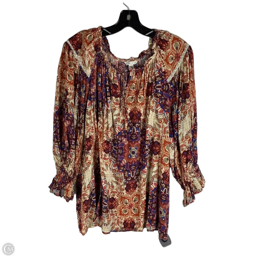 Top Long Sleeve By Cato In Multi-colored, Size: 1x (18/20)