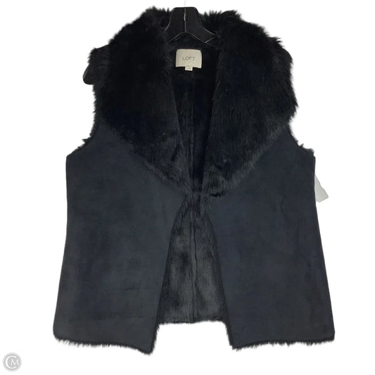 Vest Faux Fur & Sherpa By Loft In Black, Size: M
