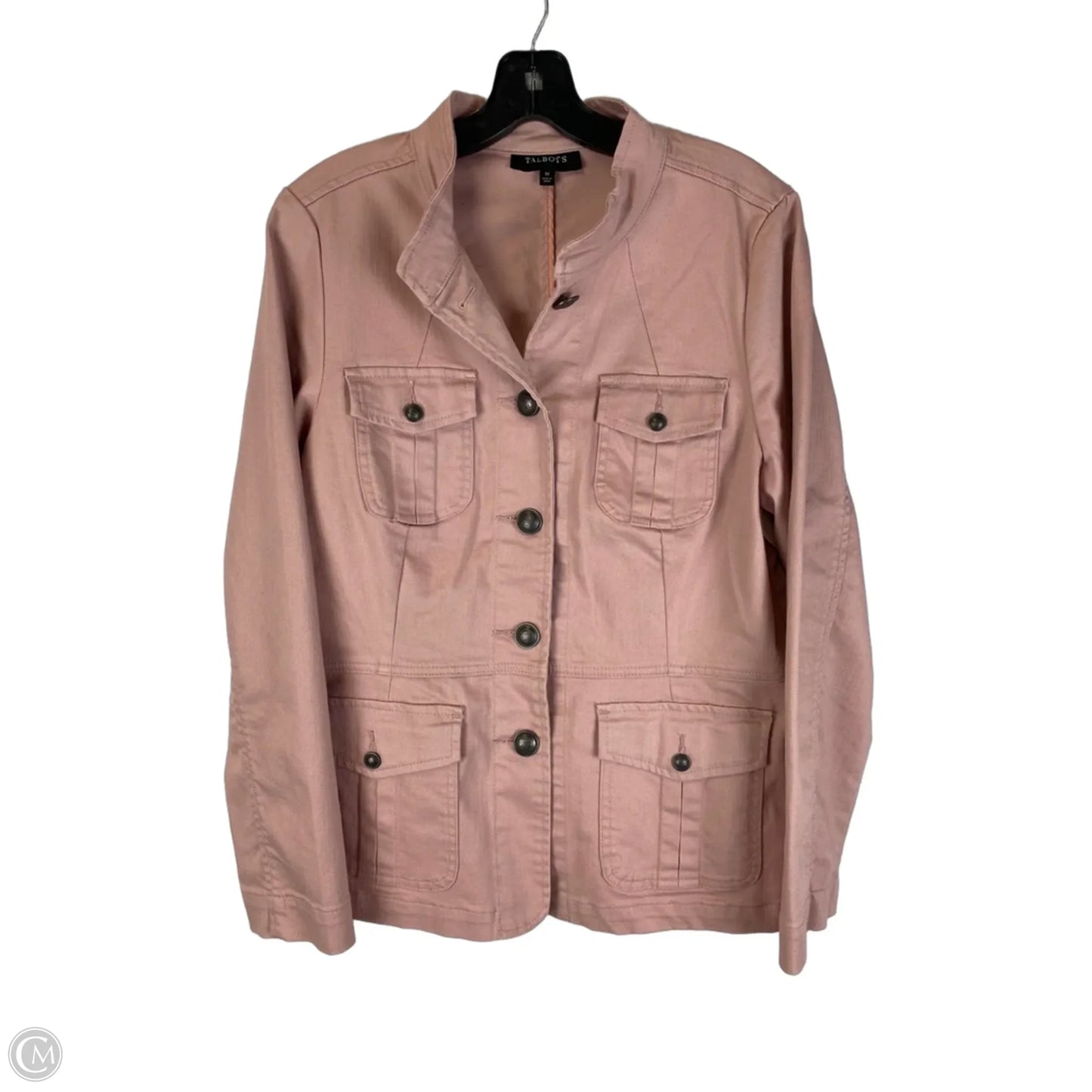 Jacket Denim By Talbots In Pink, Size: M