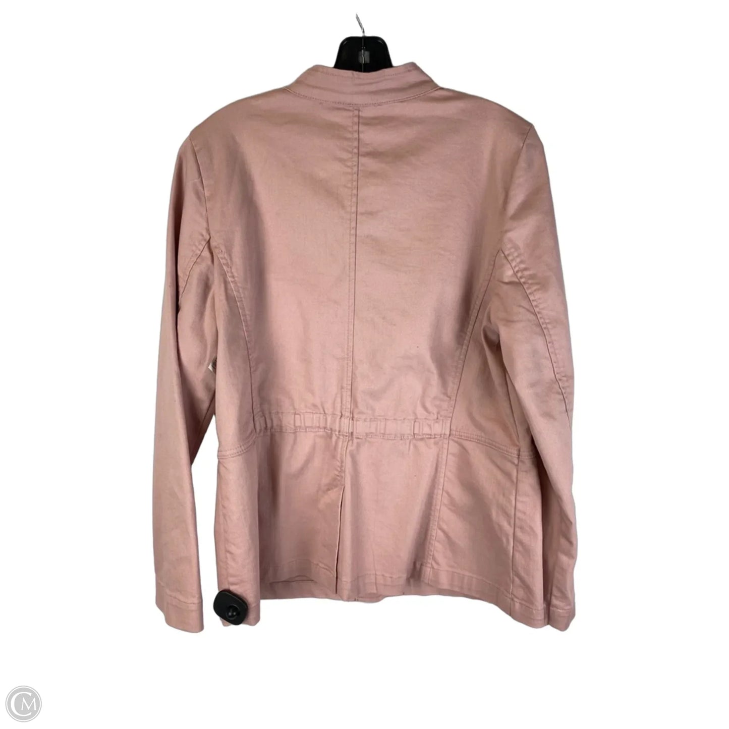 Jacket Denim By Talbots In Pink, Size: M