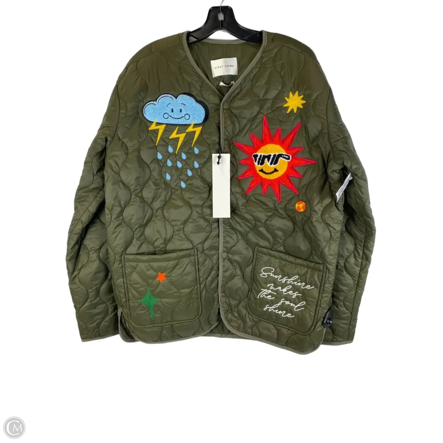 Jacket Puffer & Quilted By Cmc In Green, Size: L