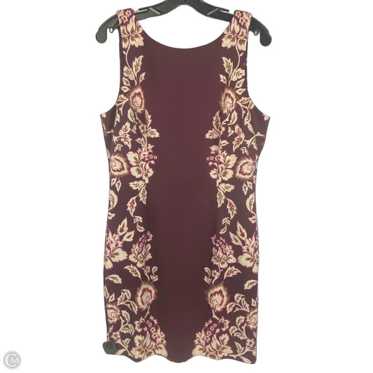 Dress Casual Midi By White House Black Market In Maroon, Size: 10