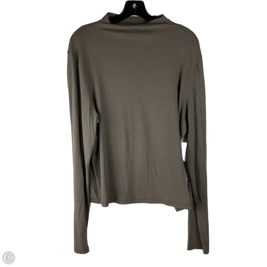 Top Long Sleeve Basic By Gap In Brown, Size: Xl Tall