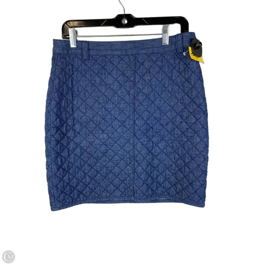 Skirt Midi By Brooks Brothers In Blue Denim, Size: 6