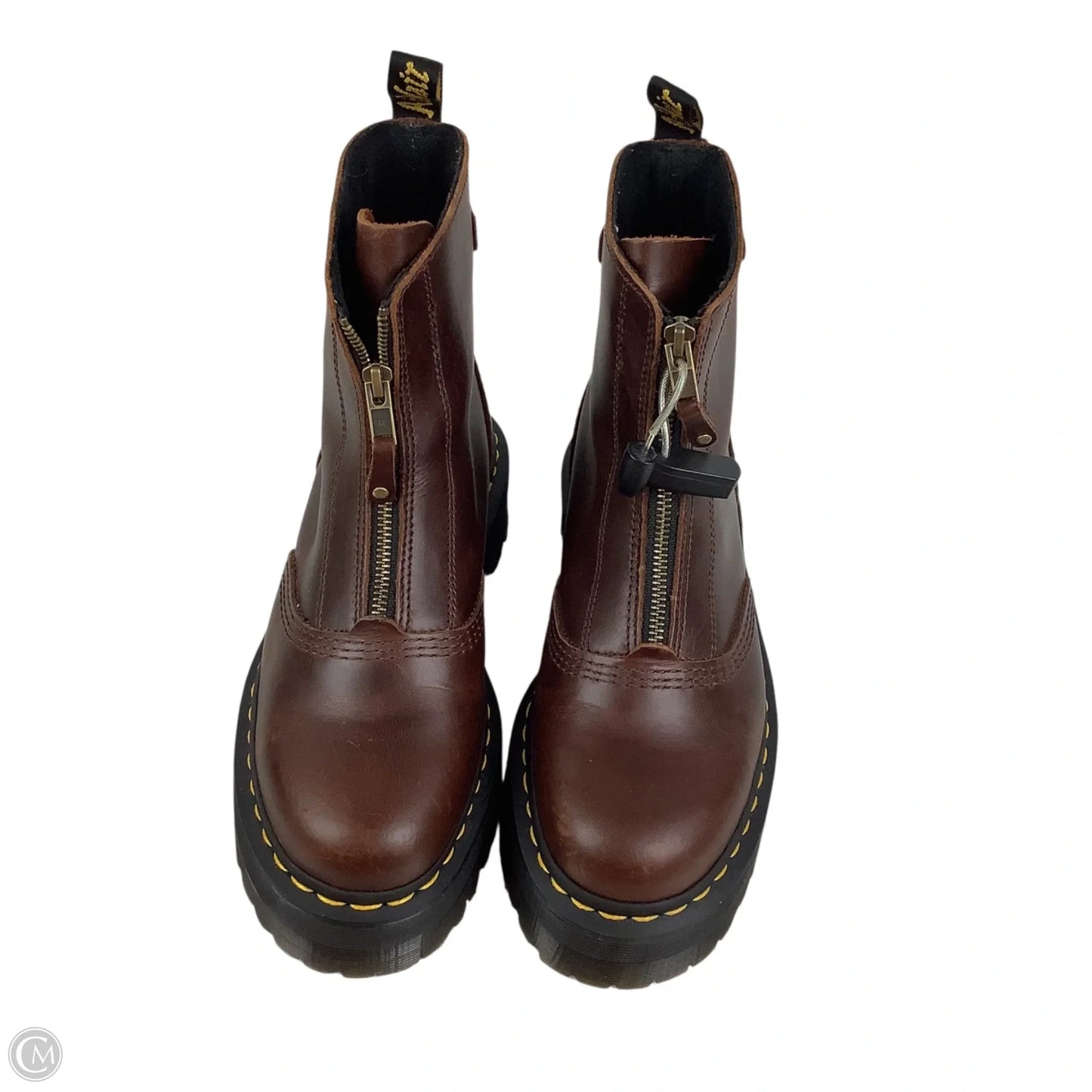 Boots Ankle Heels By Dr Martens In Brown, Size: 9