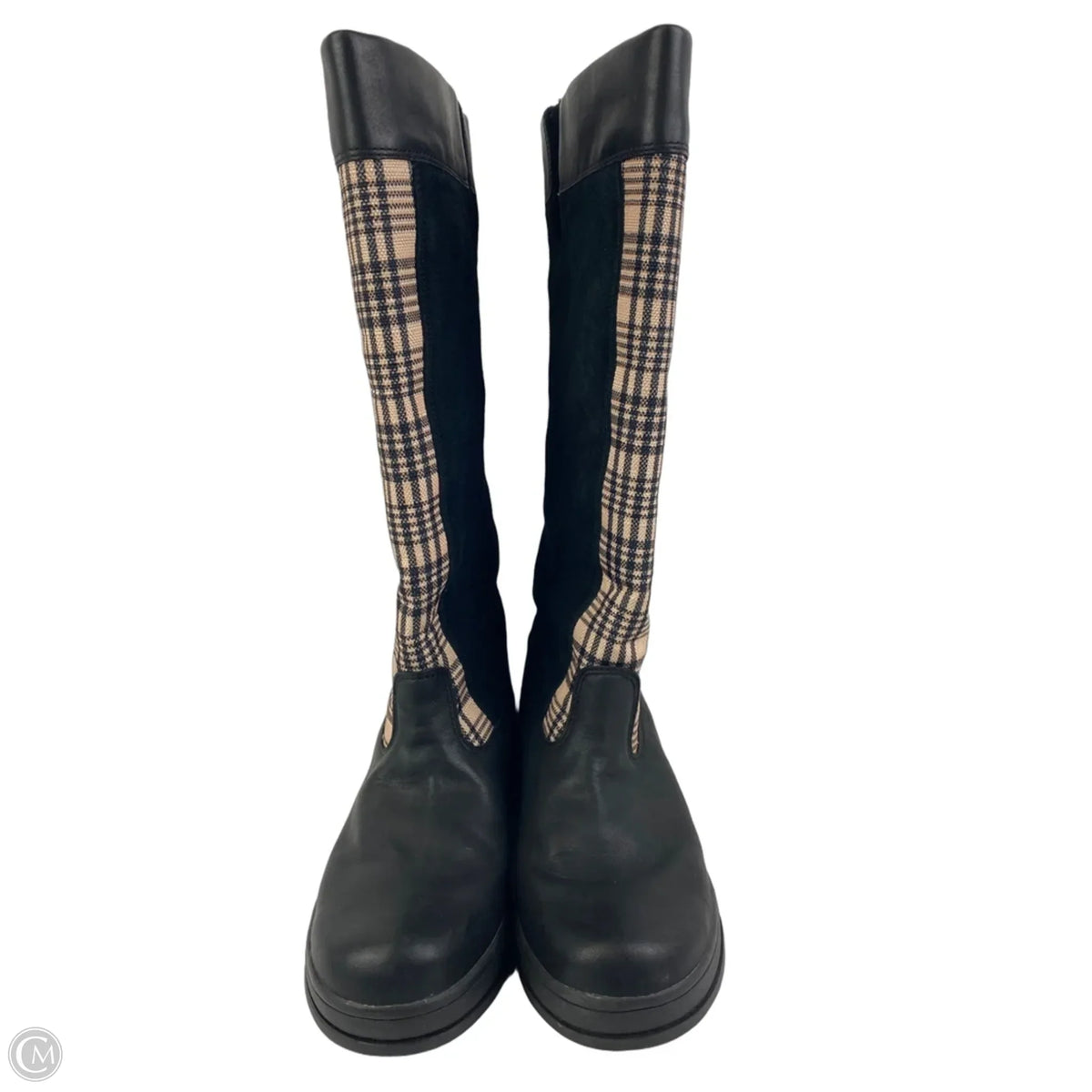 Boots Mid-calf Flats By Ariat In Plaid Pattern, Size: 10