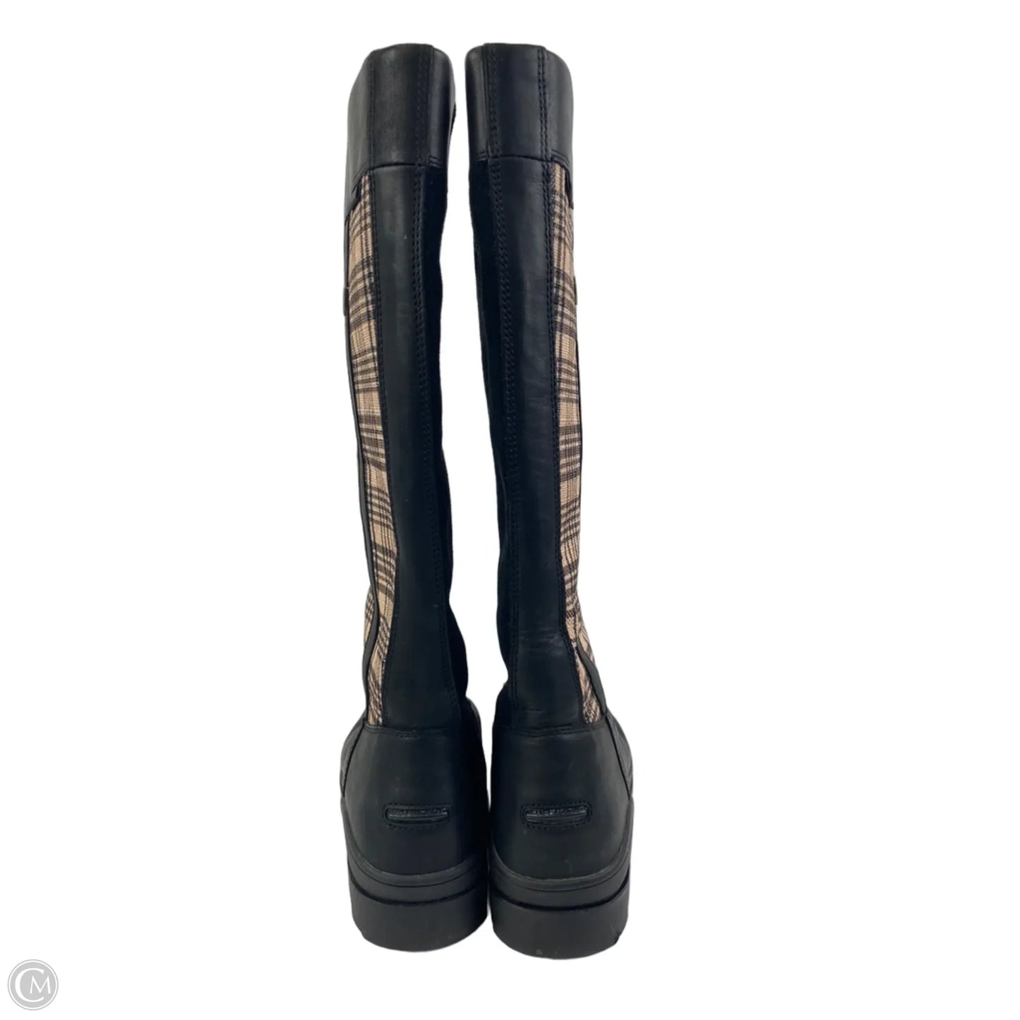 Boots Mid-calf Flats By Ariat In Plaid Pattern, Size: 10