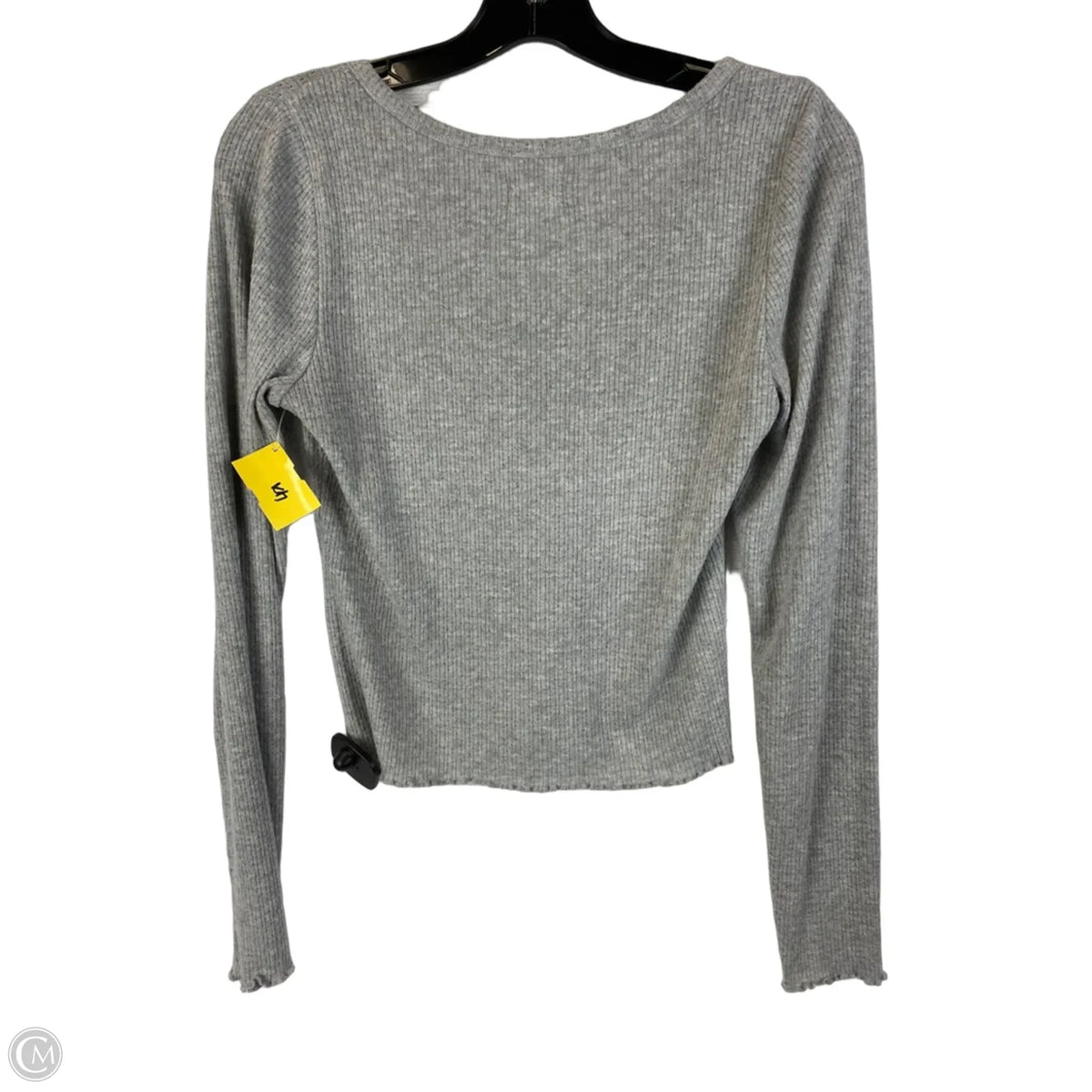 Top Long Sleeve By Pilcro In Grey, Size: S