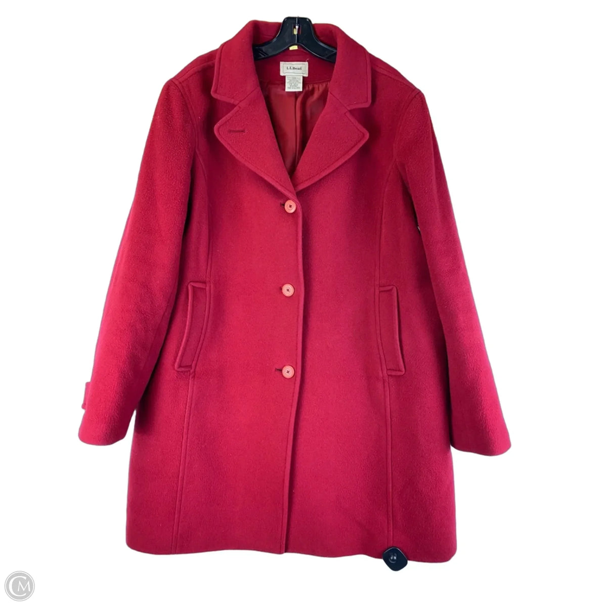 Coat Wool By L.l. Bean In Red, Size: 2x