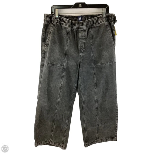 Jeans Wide Leg By Gap In Grey, Size: L