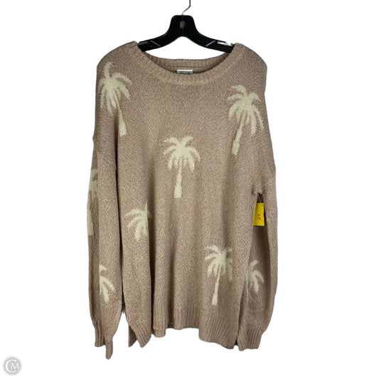 Sweater By Clothes Mentor In Tan, Size: L