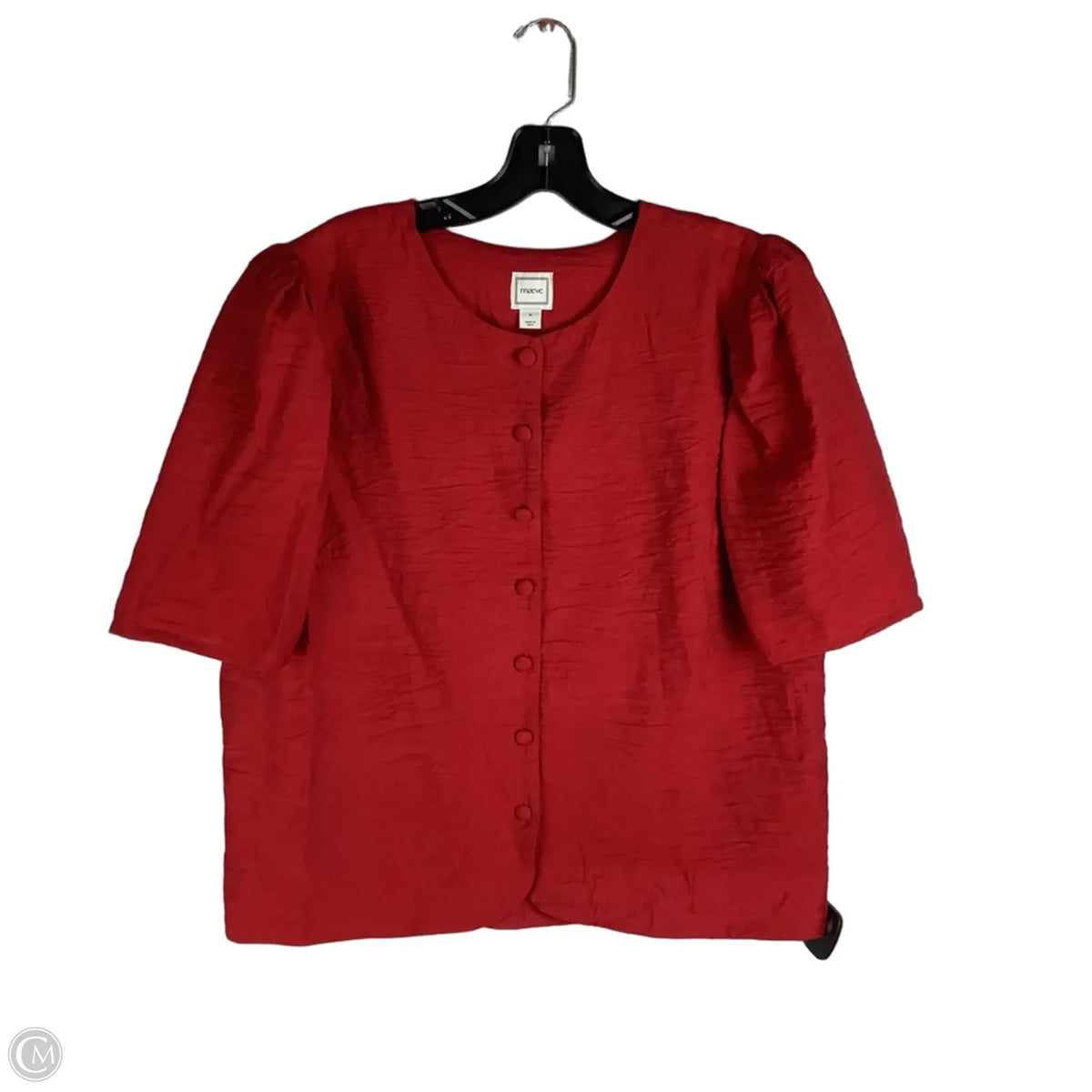 Top Short Sleeve By Maeve In Red, Size: M