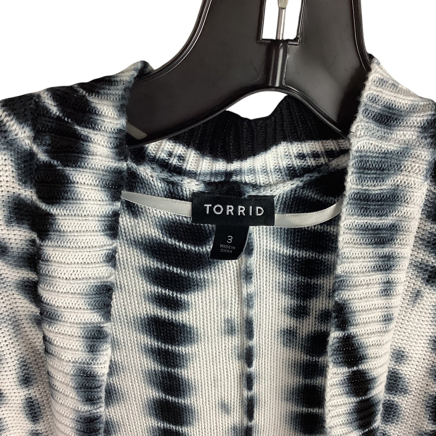 Cardigan By Torrid In Black & White, Size: 3x