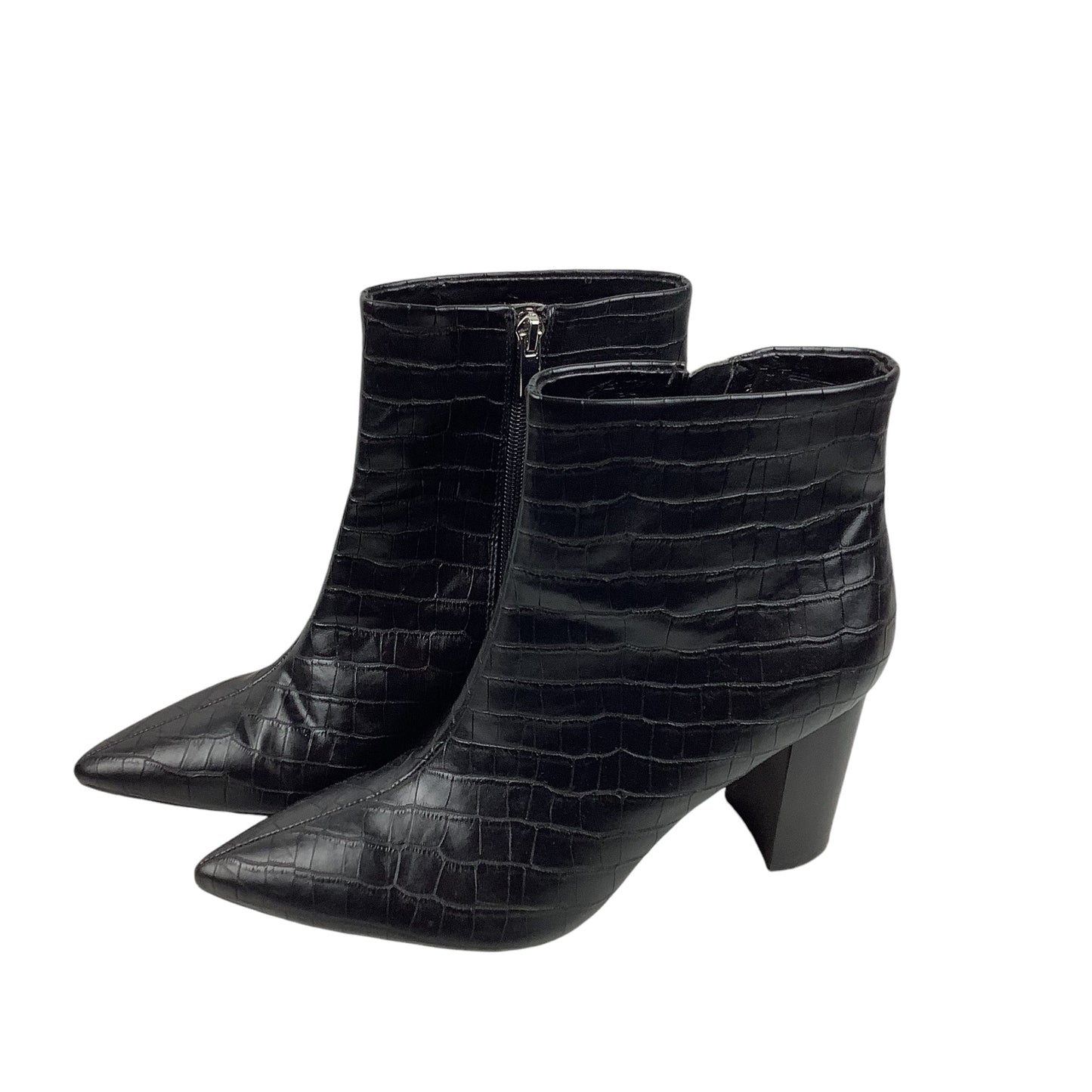 Boots Ankle Heels By Nine West In Black, Size: 9