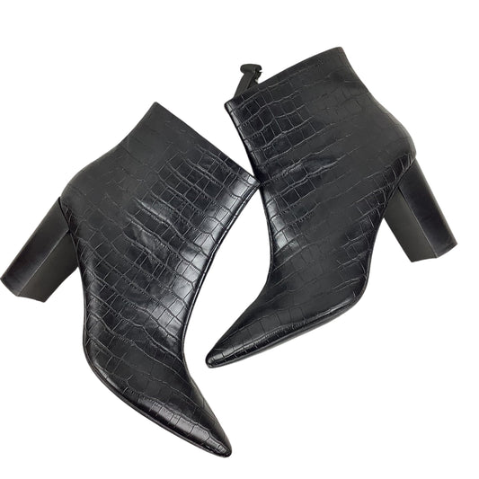 Boots Ankle Heels By Nine West In Black, Size: 9