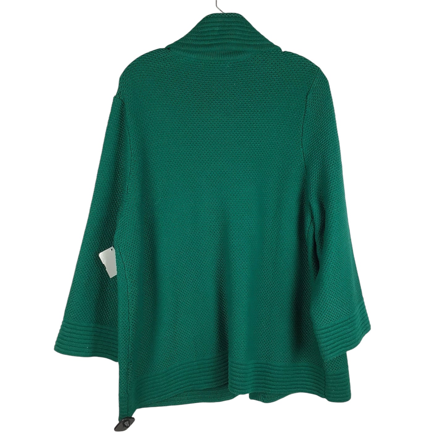 Sweater Cardigan By Jm Collections In Green, Size: Xl