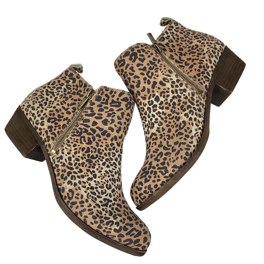 Animal Print Boots Ankle Flats Lucky Brand, Size 11