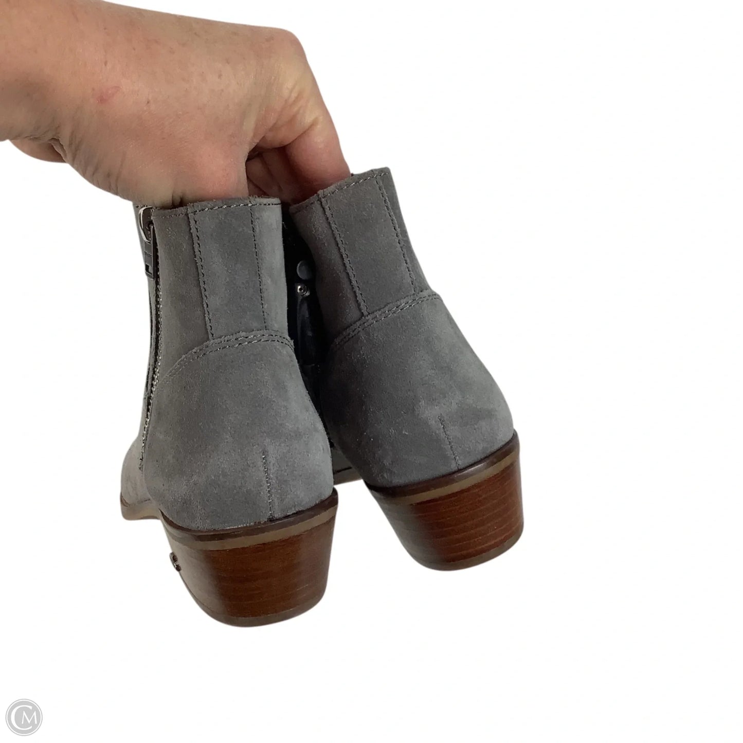 Boots Designer By Coach In Grey, Size: 7.5