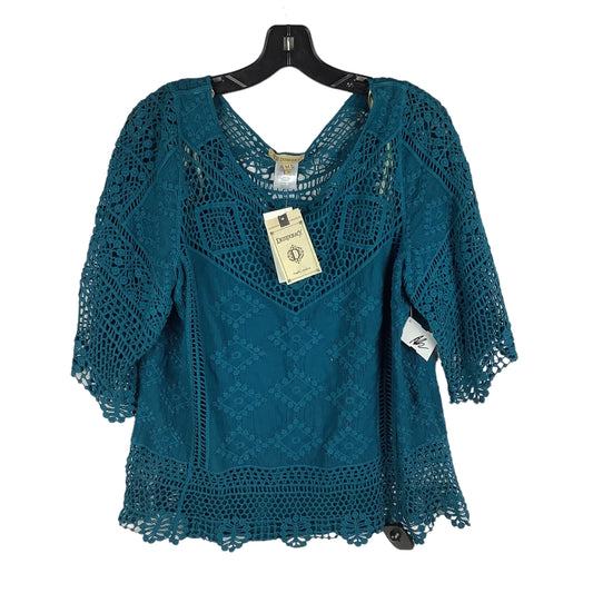 Teal Top Long Sleeve Democracy, Size M