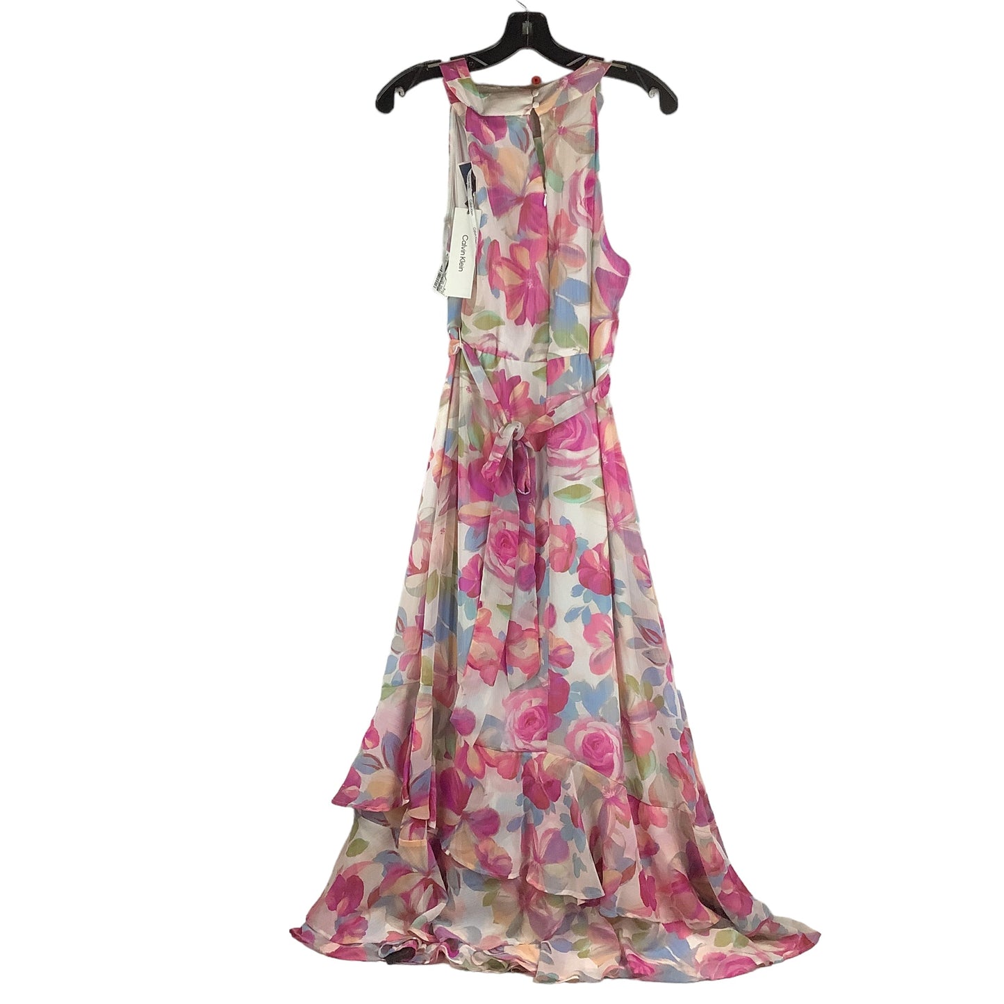 Floral Print Dress Party Long Calvin Klein, Size 8