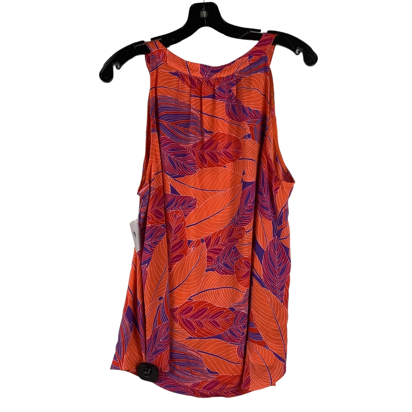 Orange & Pink Top Sleeveless Rose And Olive, Size Xl