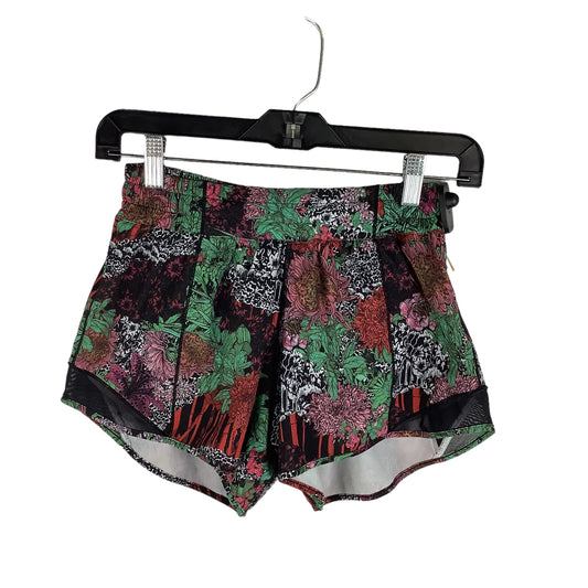 Floral Print Athletic Shorts Lululemon, Size 4