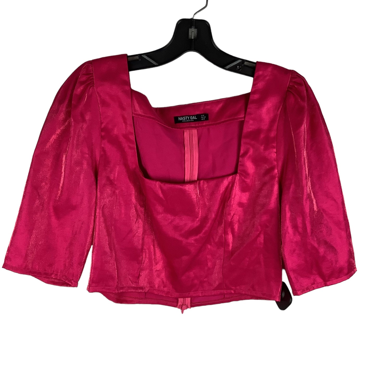 Pink Top Long Sleeve Nasty Gal, Size M