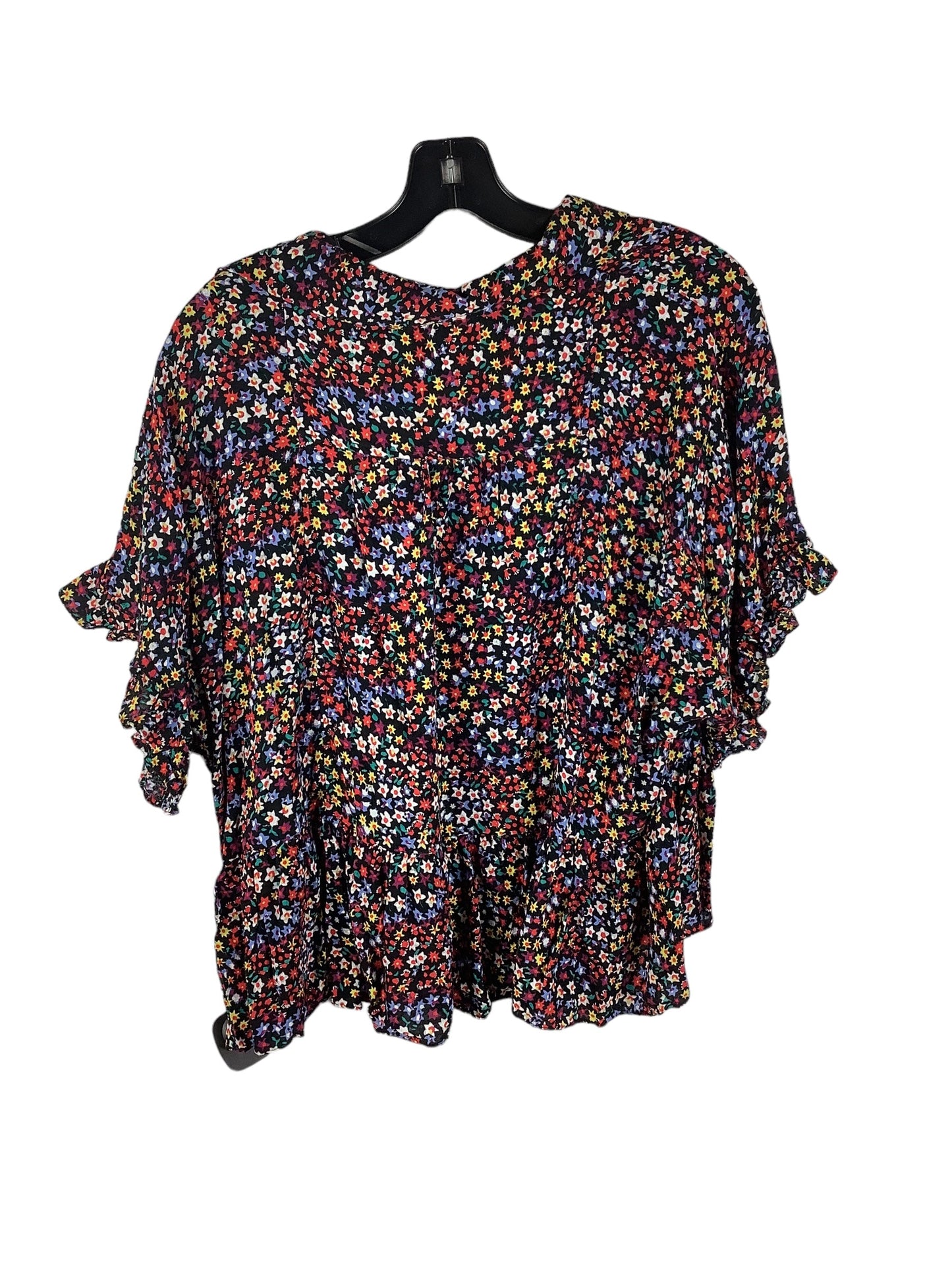 Floral Print Top Short Sleeve Maeve, Size S