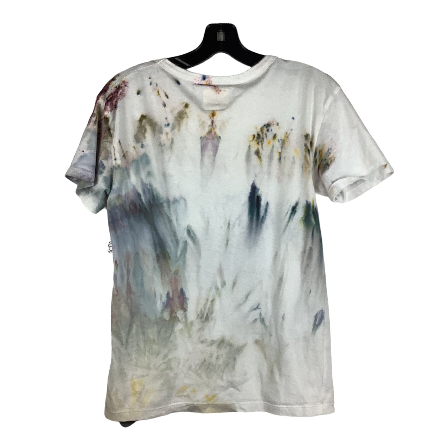 Tie Dye Print Top Short Sleeve Basic Clothes Mentor, Size S