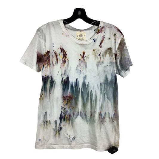 Tie Dye Print Top Short Sleeve Basic Clothes Mentor, Size S