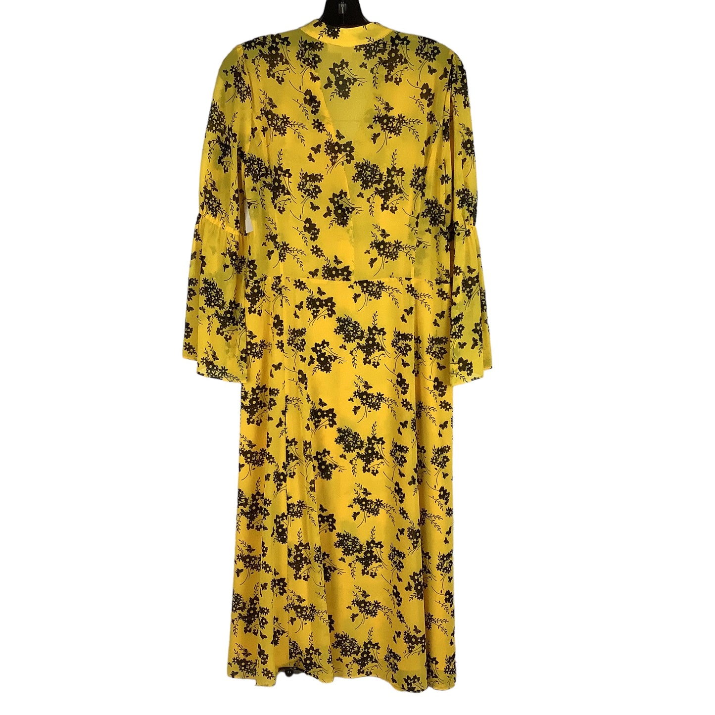 Yellow Dress Party Long Michael By Michael Kors, Size S