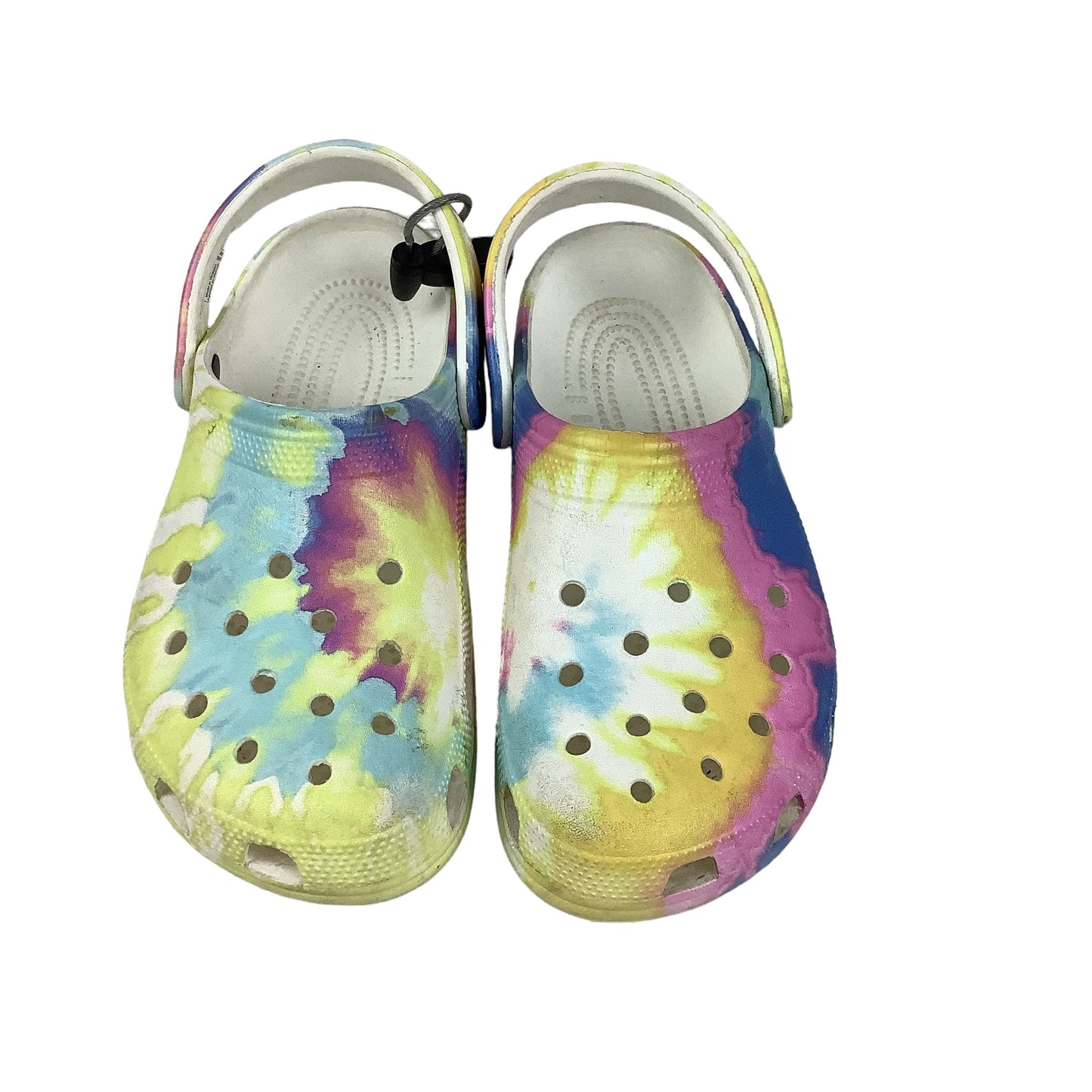 Tie Dye Print Shoes Flats Crocs, Size 9