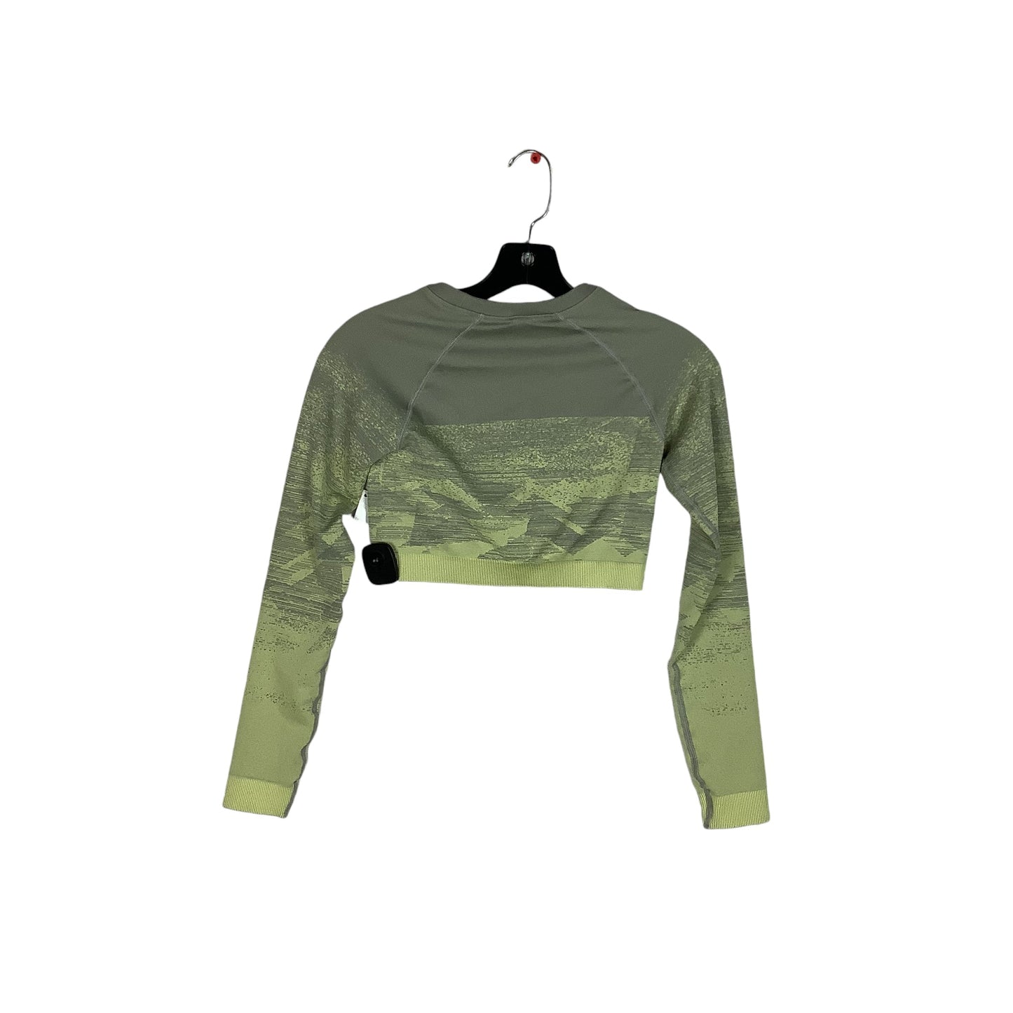 Athletic Top Long Sleeve Crewneck By Gym Shark In Green, Size: S