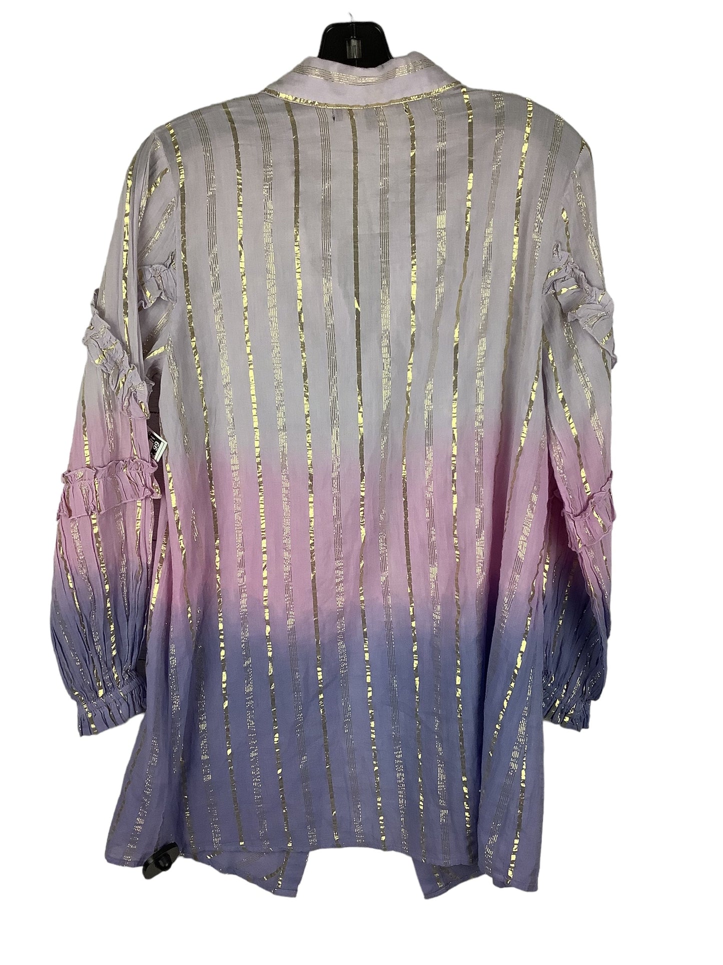 Top Long Sleeve By Cmc In Purple, Size: S