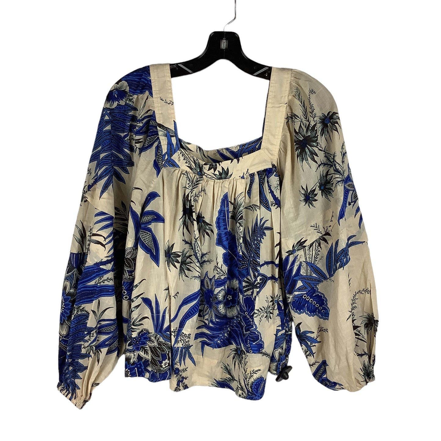 Top Long Sleeve By Banana Republic In Blue, Size: S