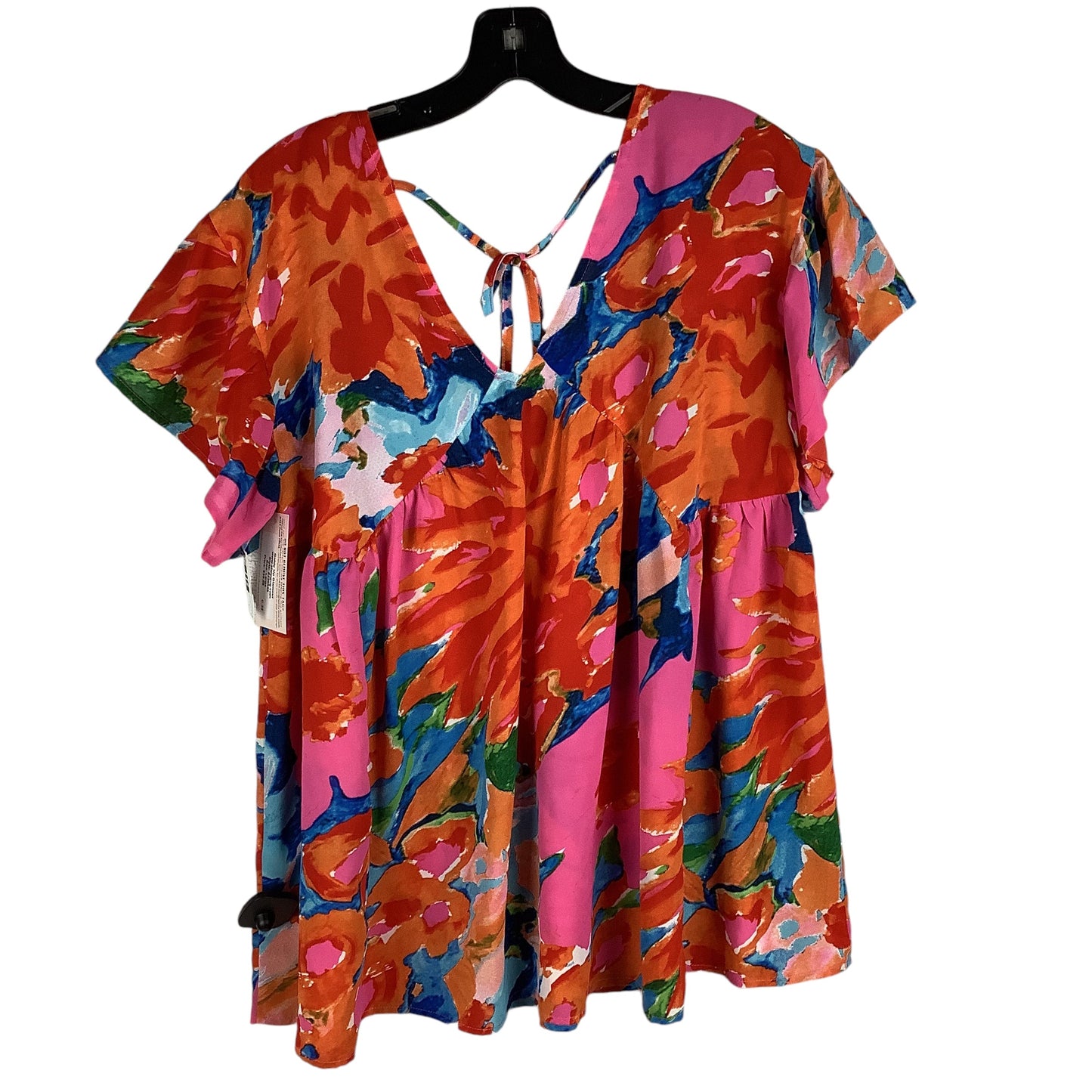 Top Short Sleeve By Entro In Multi-colored, Size: L