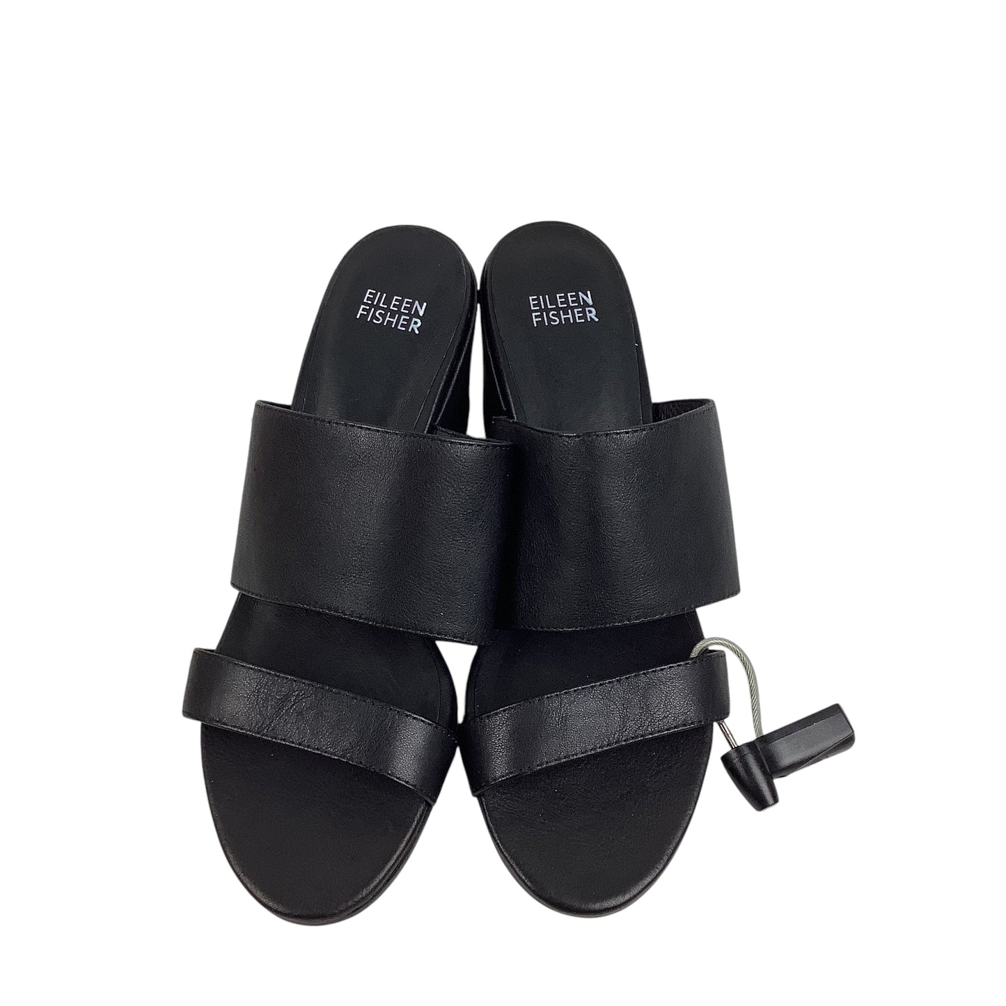 Sandals Heels Block By Eileen Fisher In Black, Size: 8