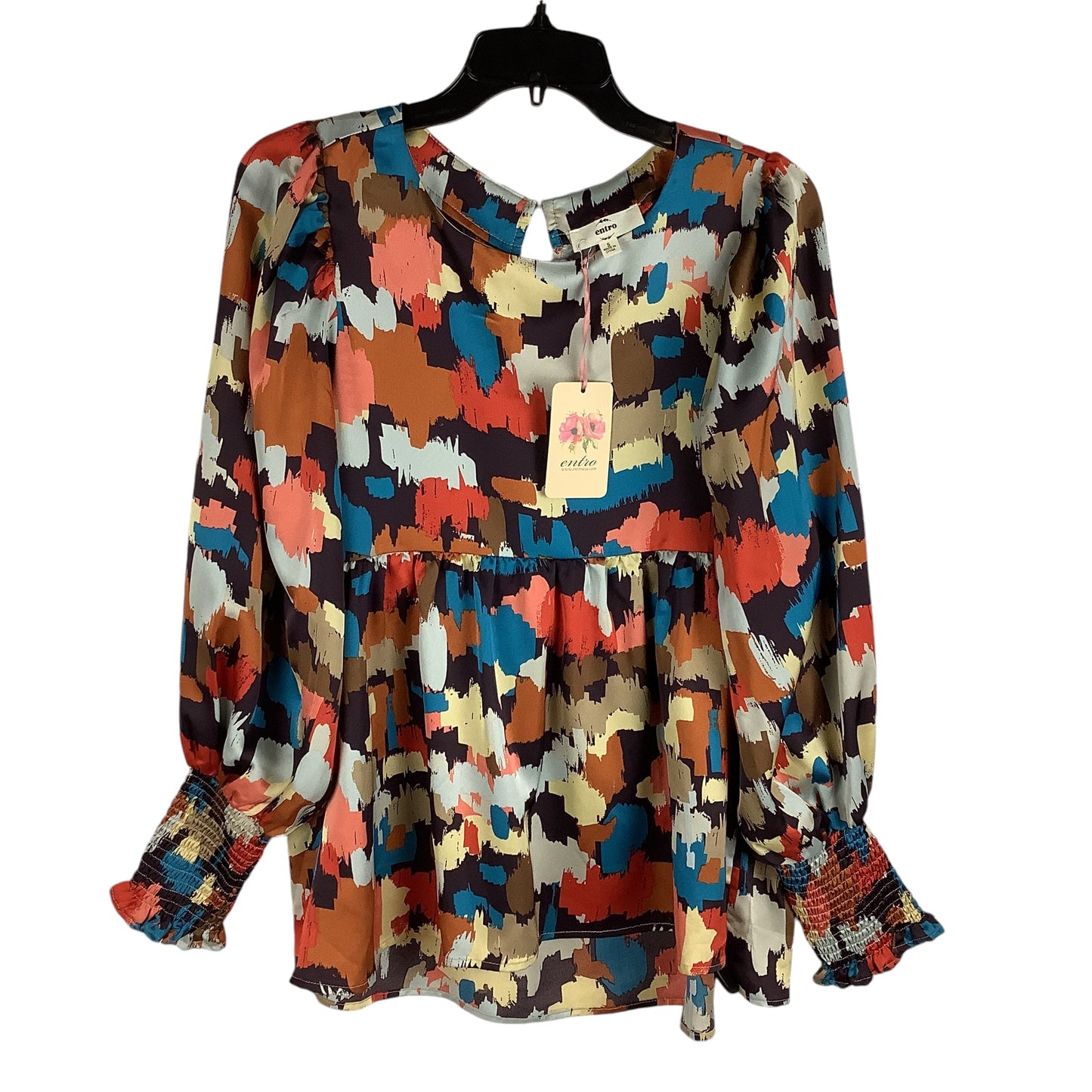 Top Long Sleeve By Entro In Multi-colored, Size: S