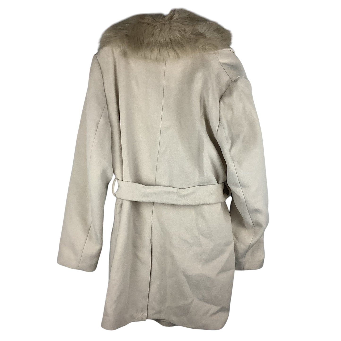 Coat Peacoat By H&m In Cream, Size: L