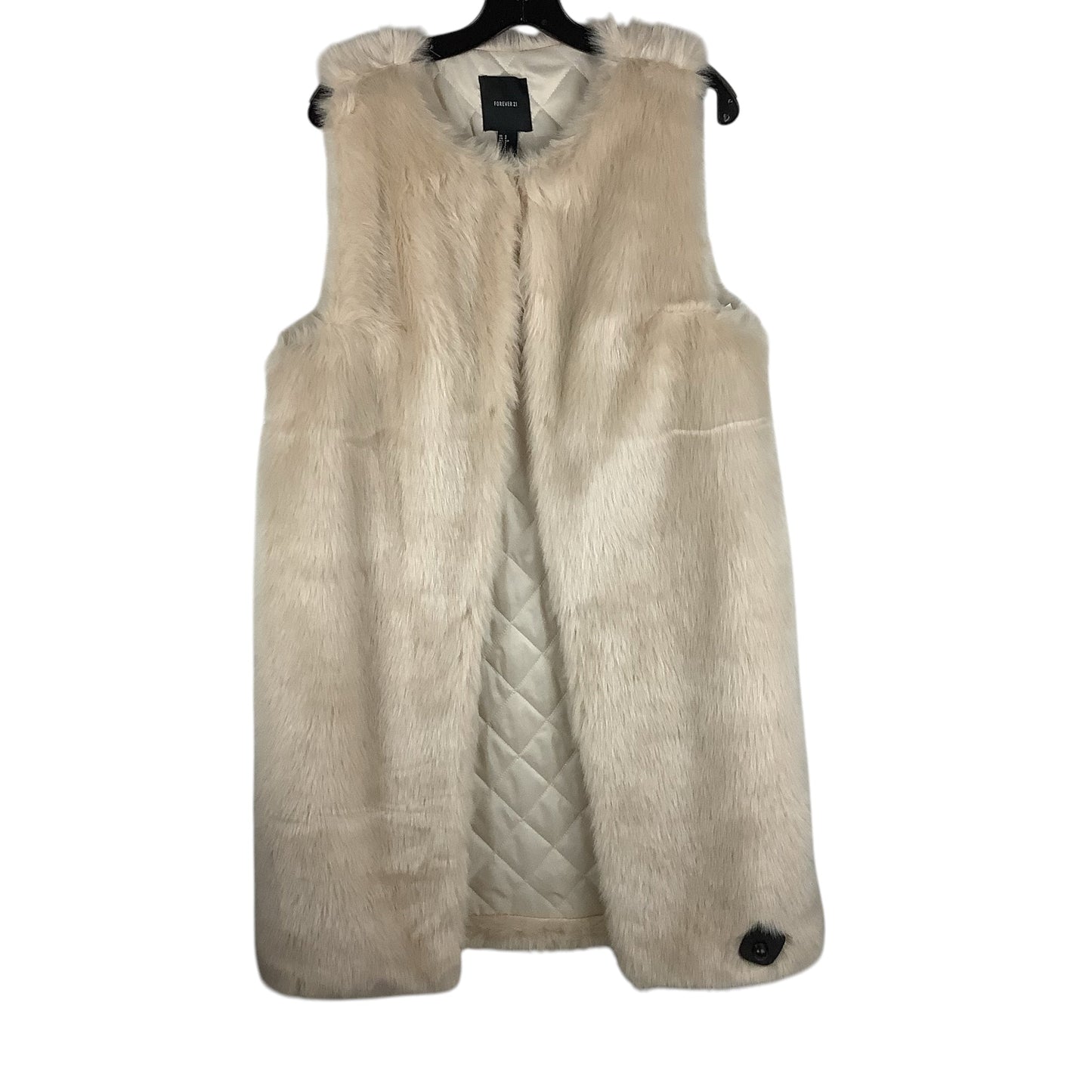 Vest Faux Fur & Sherpa By Forever 21 In Tan, Size: S