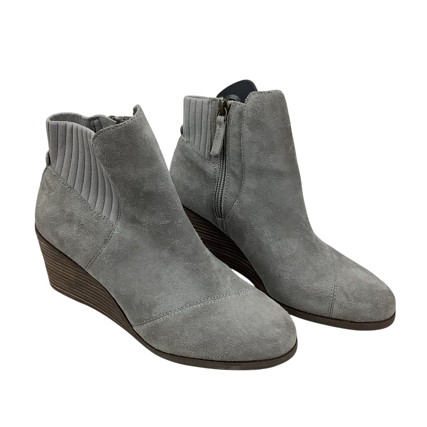 Boots Ankle Heels By Toms In Grey, Size: 8.5