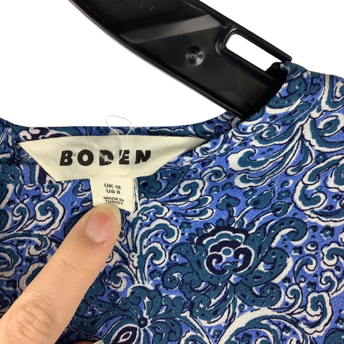 Top Long Sleeve By Boden In Blue, Size: 8