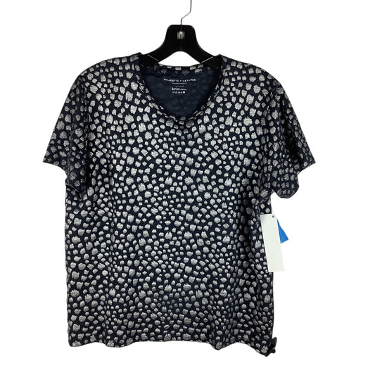 Top Short Sleeve Designer By Majestic Filatures In Navy, Size: M