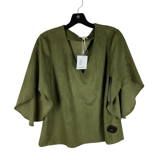 Top Long Sleeve Designer By Cmc In Green, Size: M