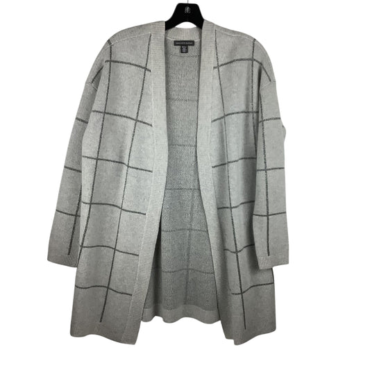 Sweater Cardigan By Saks Fifth Avenue In Grey, Size: M