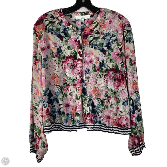 Top Long Sleeve By Marled In Floral Print, Size: Xl