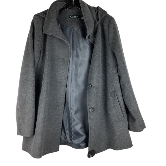 Coat Wool By Lauren By Ralph Lauren In Grey, Size: M