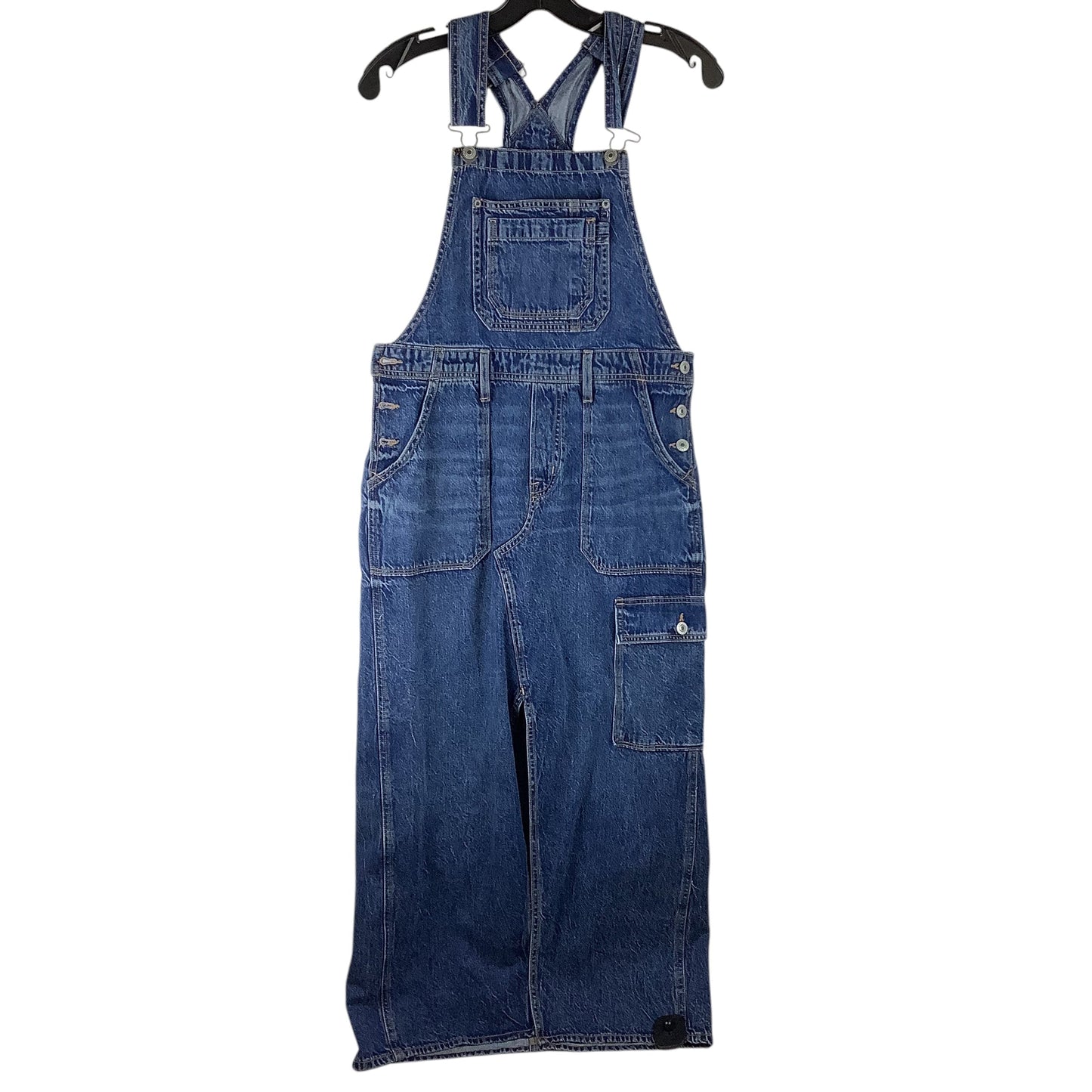 Overall Dress By American Eagle In Blue Denim, Size: S