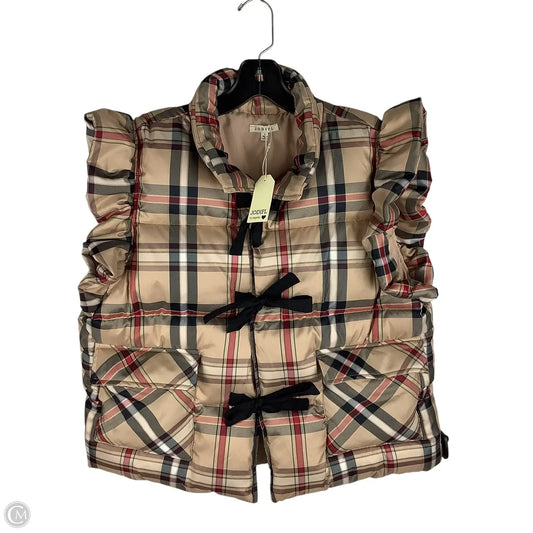 Vest Puffer & Quilted By Jodifl In Plaid Pattern, Size: L